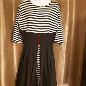 Swing /fitted dress